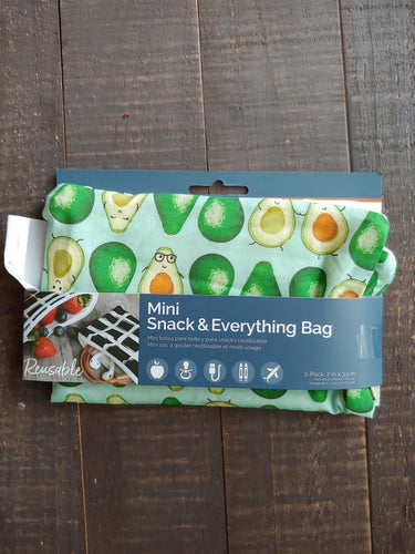 Avocado Snack Bags ll Travel Bags ll Storage Bags 2 Pack - SimplyGinger