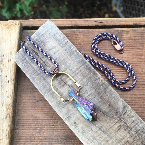 Titanium Amethyst Rope Chain ll Necklaces - SimplyGinger
