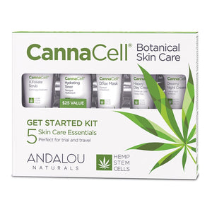 Andalou Naturals Cannacell 5-Piece ll Get Started Botanical Skin Care Kit - SimplyGinger