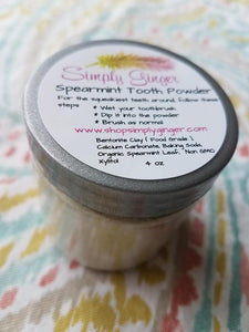 Spearmint Tooth Powder - 4 oz - SimplyGinger
