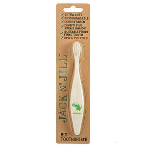 KIDS DINO BIO TOOTHBRUSH WITH COMPOSTABLE & BIODEGRADABLE HANDLE - SimplyGinger