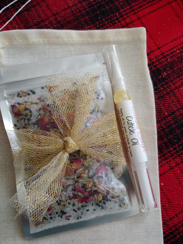 Floral Hand Salts + Cuticle Oil Gift Set - SimplyGinger