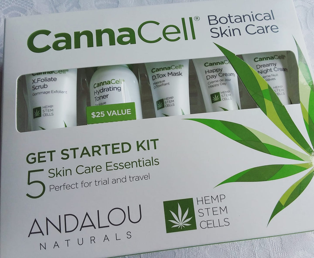 Andalou Naturals Cannacell 5-Piece ll Get Started Botanical Skin Care Kit - SimplyGinger
