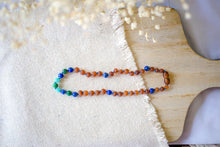 African Jade, Amazonite, Lapis Lazuli, and Baltic Amber Teething Necklace