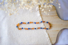 Labradorite, Lapis Lazuli + Polished Baltic Amber Necklace ll Pain ll Drooling ll Inflammation