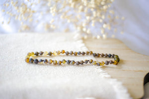 Raw Green Baltic Amber Necklace ll  Pain ll Stress