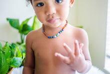 African Jade, Amazonite, Lapis Lazuli, and Baltic Amber Teething Necklace