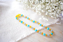 Labradorite, Turquoise + Raw Apricot Baltic Amber Necklace ll Calming ll Pain